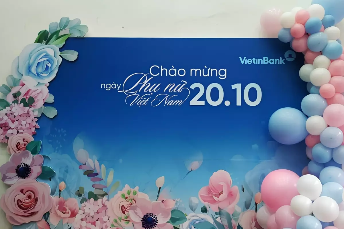 Mẫu backdrop 20/10 thu h&uacute;t cho từng mục đ&iacute;ch