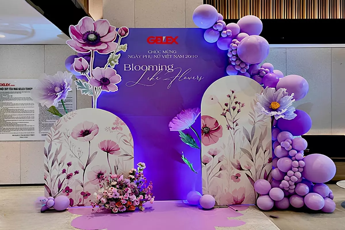 Mẫu backdrop 20/10 thu h&uacute;t cho từng mục đ&iacute;ch