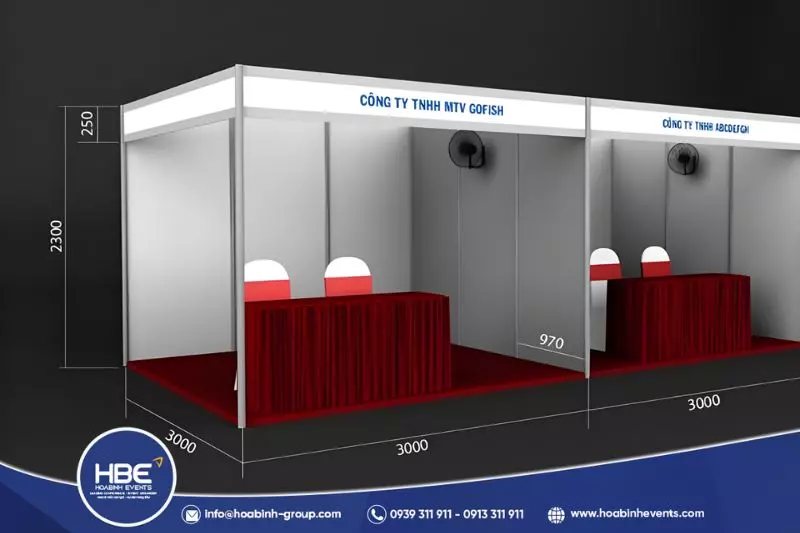 Đặc điểm và thông số của gian hàng tiêu chuẩn Đặc điểm và thông số của gian hàng tiêu chuẩn