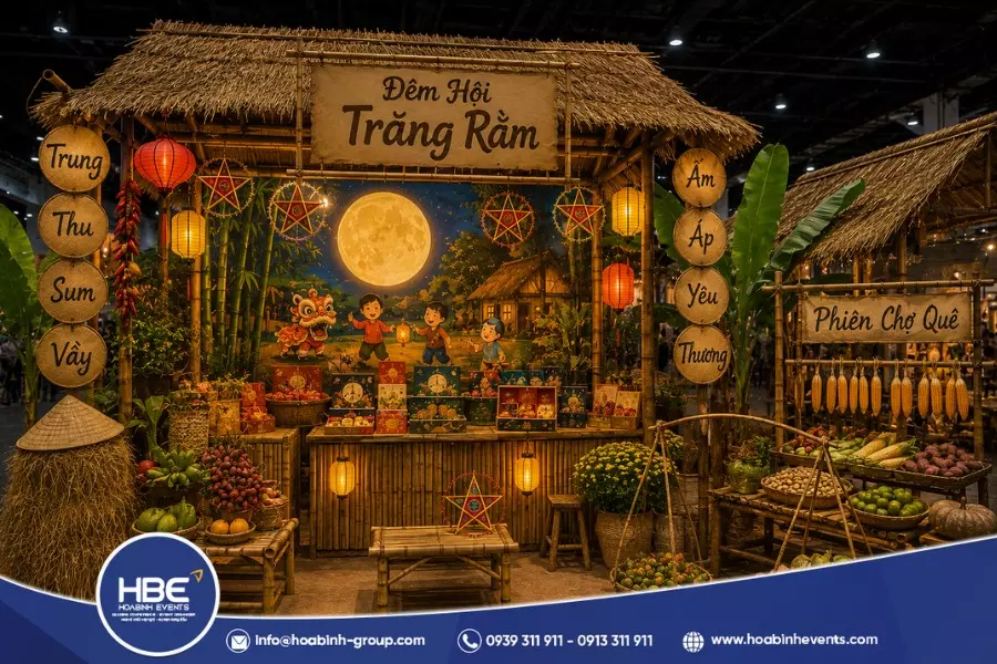 C&aacute;c mẫu gian h&agrave;ng trung thu đẹp ấn tượng