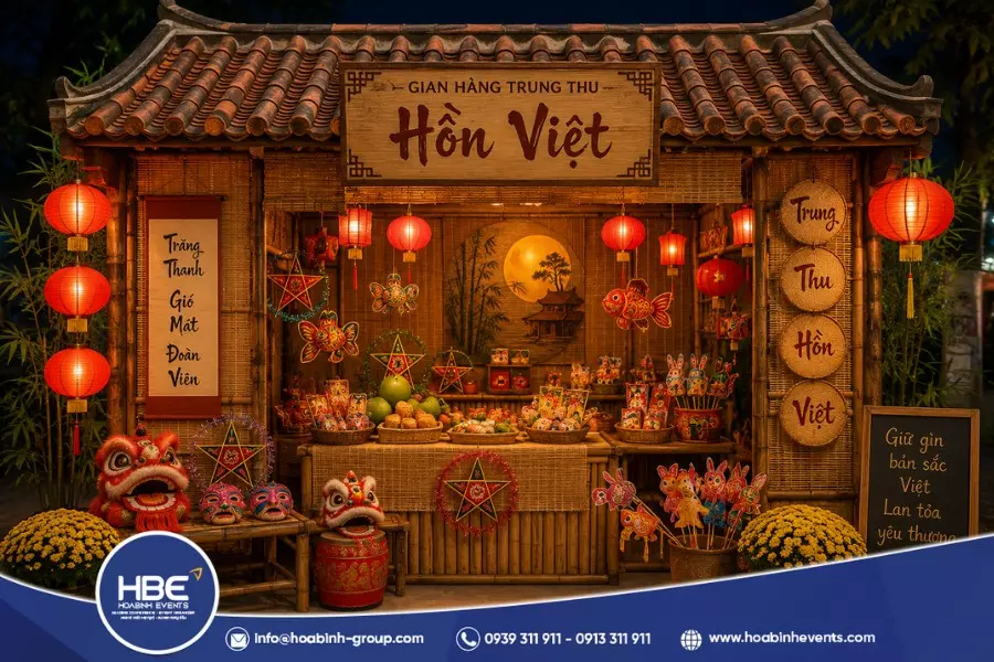 C&aacute;c mẫu gian h&agrave;ng trung thu đẹp ấn tượng