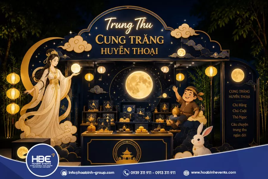 C&aacute;c mẫu gian h&agrave;ng trung thu đẹp ấn tượng