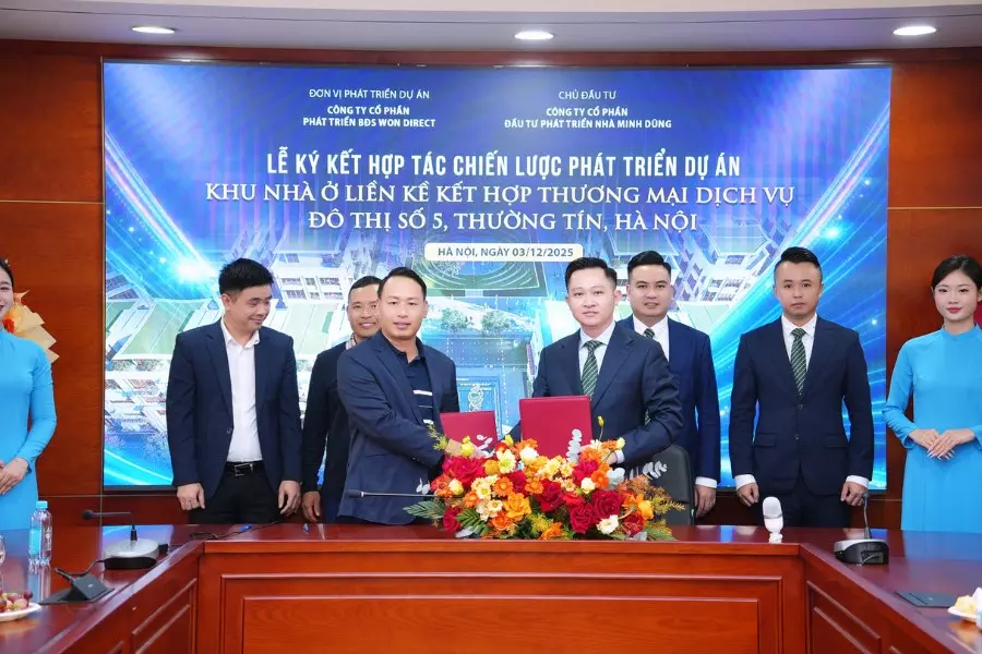 Thực hiện nghi thức ký kết