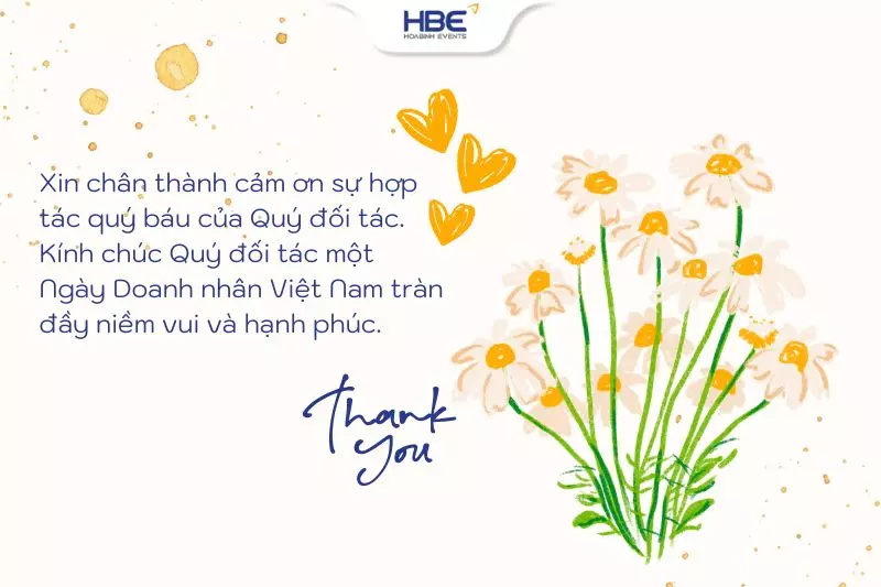 Lời chúc mừng Ngày Doanh nhân Việt Nam gửi đối tác