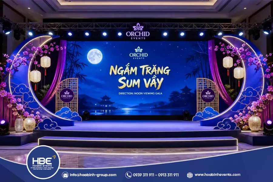 &Yacute; tưởng trang tr&iacute; s&acirc;n khấu Trung thu ngo&agrave;i trời đẹp ấn tượng