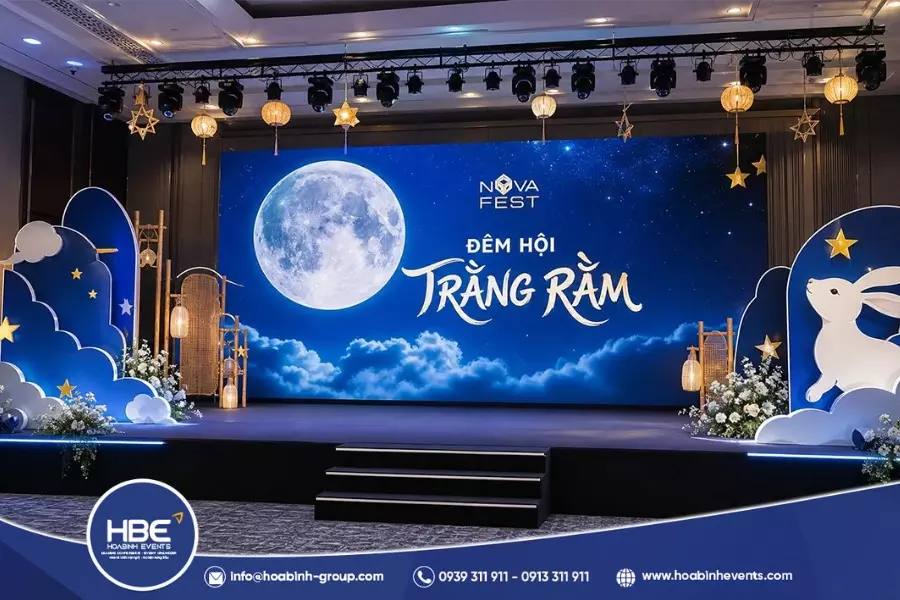 &Yacute; tưởng trang tr&iacute; s&acirc;n khấu Trung thu ngo&agrave;i trời đẹp ấn tượng