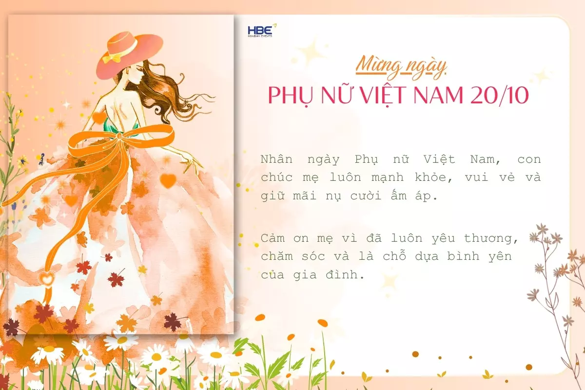 Mẫu thiệp 20/10 tặng mẹ v&agrave; b&agrave;