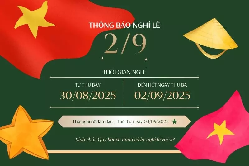 thông báo nghỉ lễ 2/9