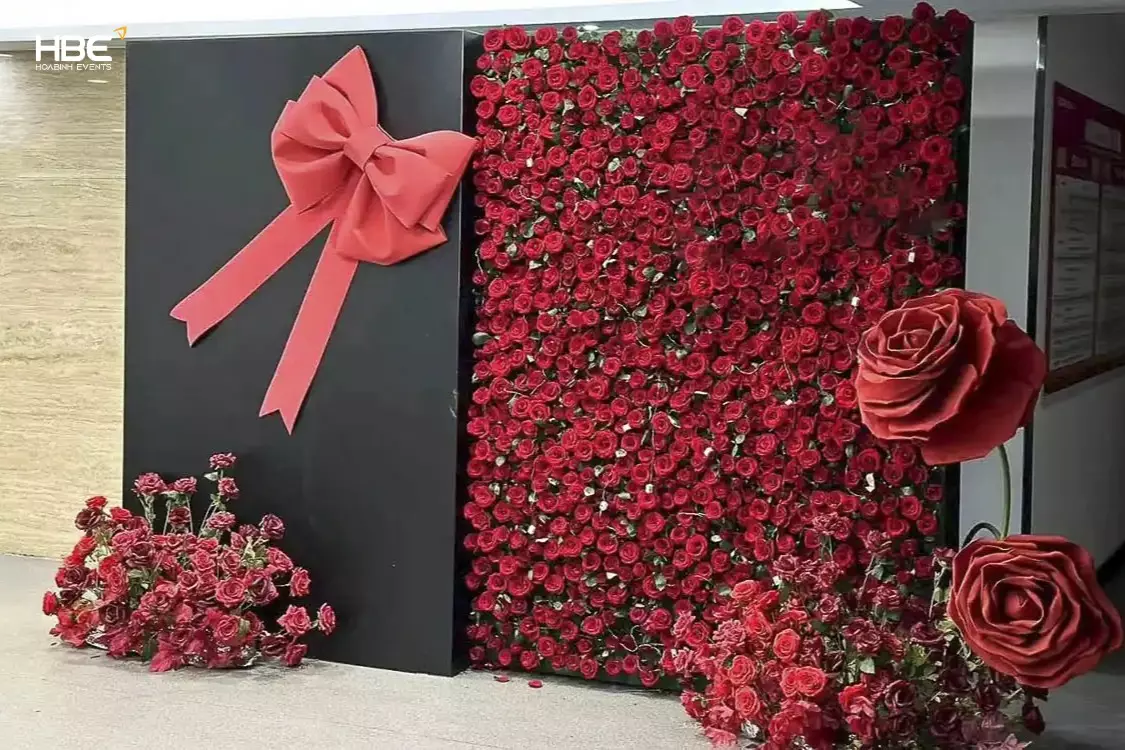 Trang trí khu vực lễ tân và sảnh văn phòng 20/10 Trang trí khu vực lễ tân và sảnh văn phòng 20/10
