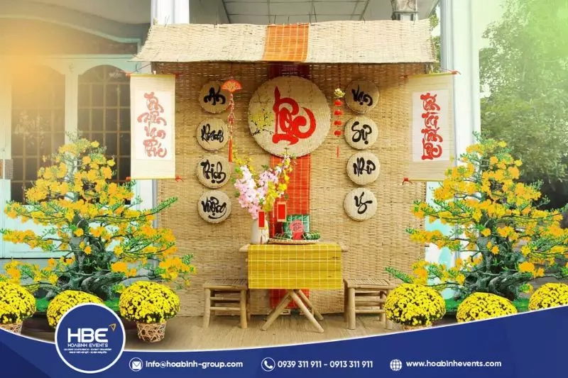&yacute; tưởng trang tr&iacute; s&acirc;n khấu Tết