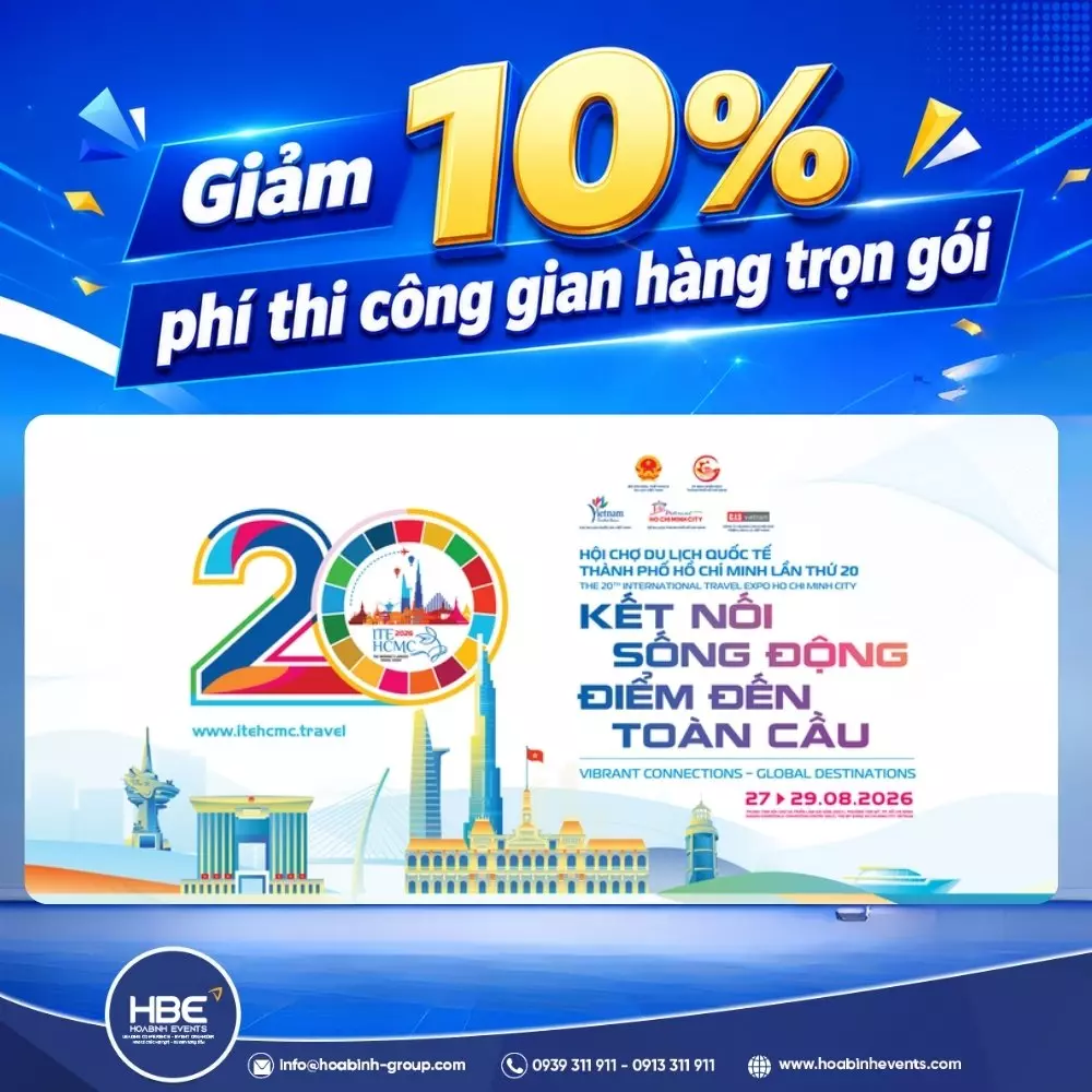 Hội chợ Du lịch Quốc tế TP. Hồ Chí Minh - ITE HCMC 2026 Hội chợ Du lịch Quốc tế TP. Hồ Chí Minh - ITE HCMC 2026