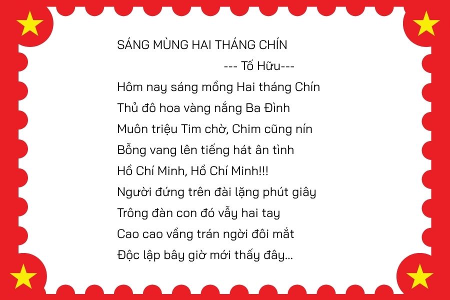 bài thơ về 2/9