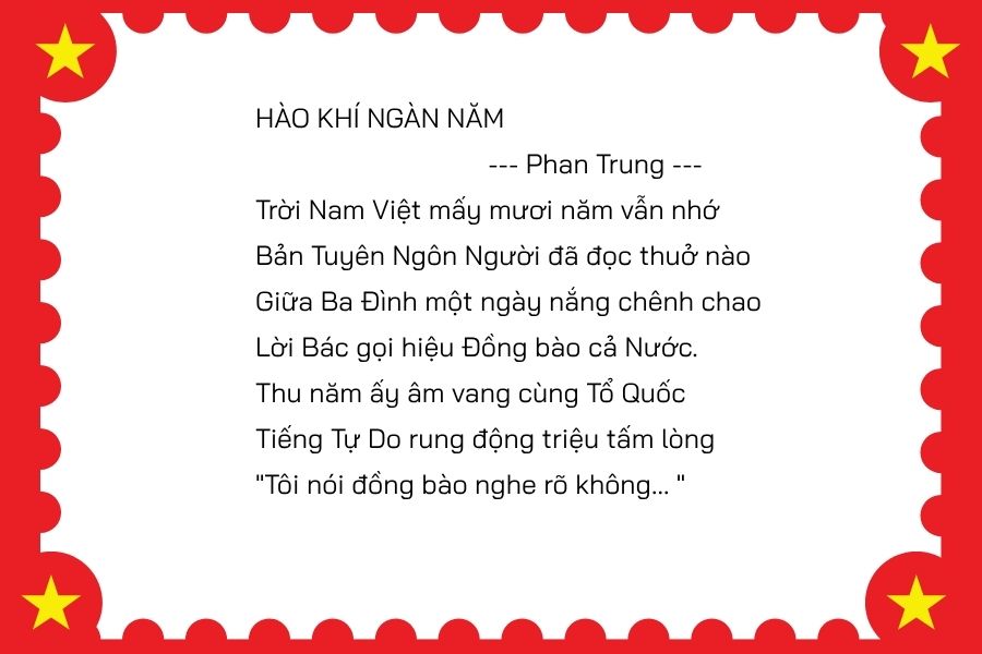 bài thơ về 2/9