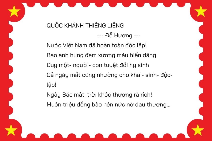bài thơ về 2/9