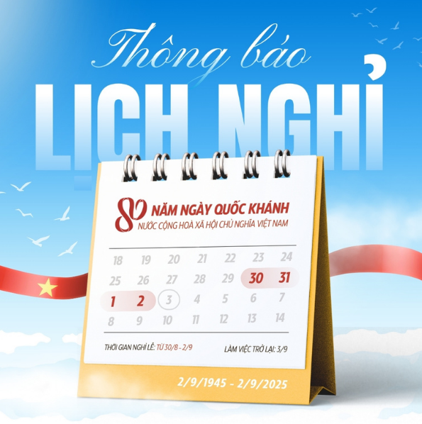 thông báo nghỉ lễ 2/9
