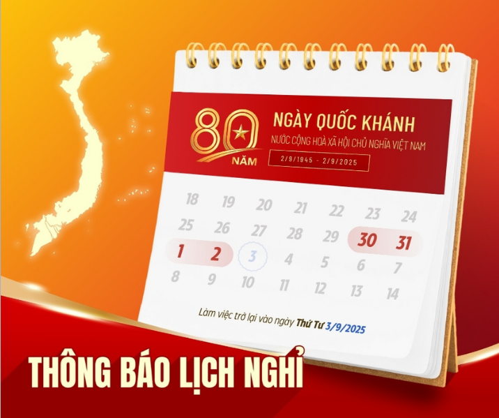 thông báo nghỉ lễ 2/9