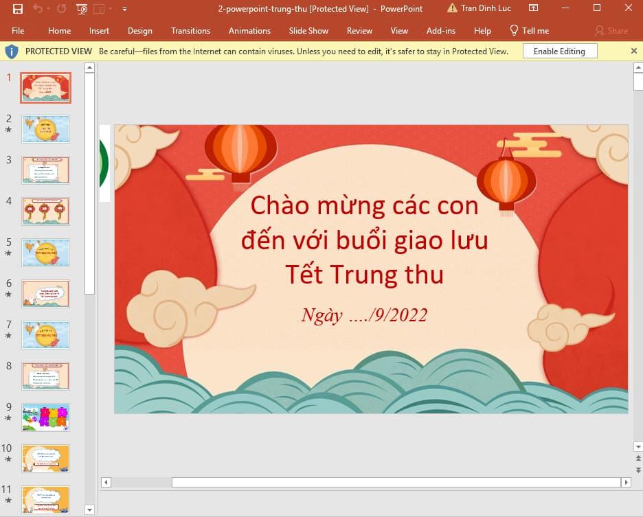 slide trung thu