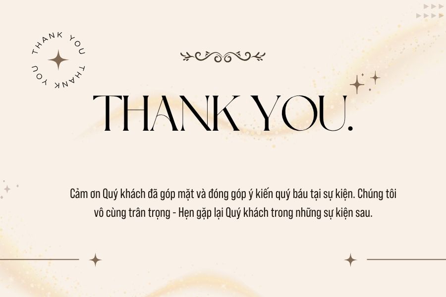 Lời tri ân khách hàng