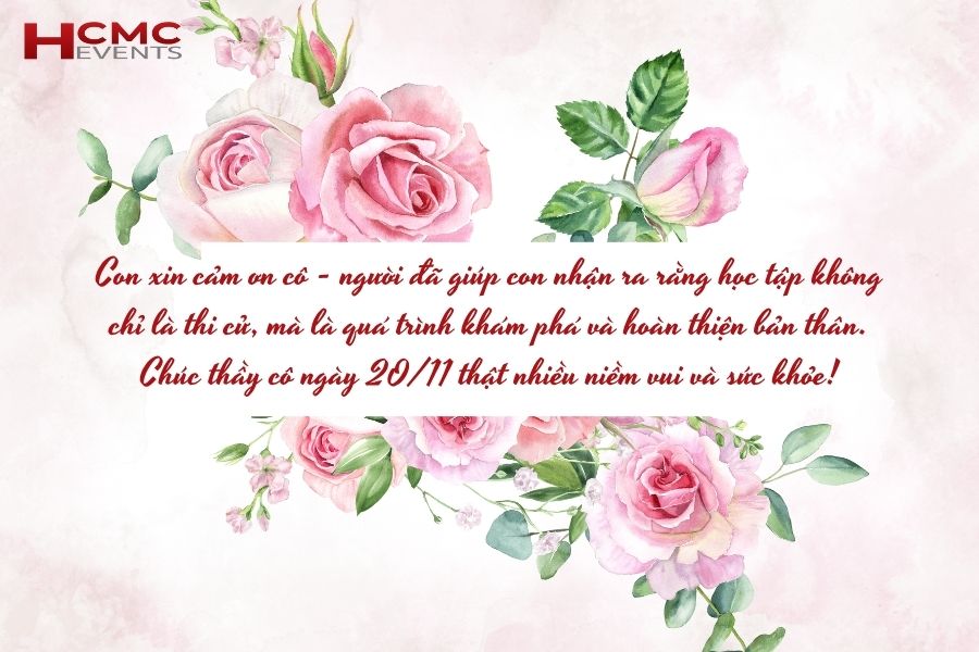 Lời cảm ơn 20/11